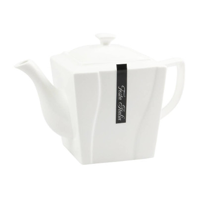 Dzbanek do kawy i herbaty porcelanowy biały Viva 900 ml