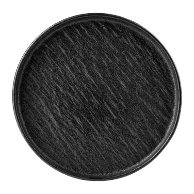 Talerz deserowy ceramiczny czarny PRIMA DECO Lava 21 cm
