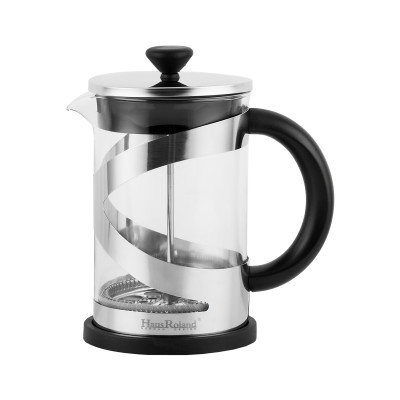 Zaparzacz do kawy i herbaty tłokowy srebrno-czarny 0,8l