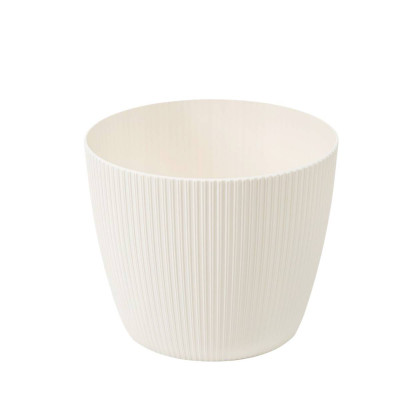 Doniczka biała okrągła 14 cm Magnolia Jumper Eco Reclycled