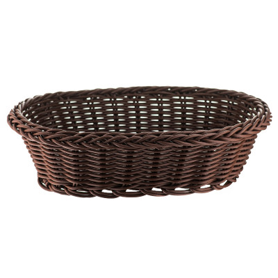 Koszyk na pieczywo pleciony brązowy/kremowy 25x16x6,5 cm