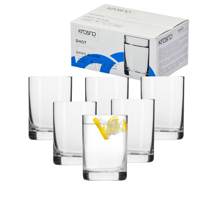 Komplet kieliszków do wódki KROSNO Shot proste 50 ml 6 szt