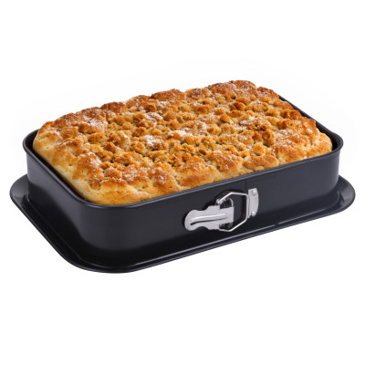 Tortownica prostokątna forma do ciasta powłoka non-stick TOPFANN 39x27,5x6 cm