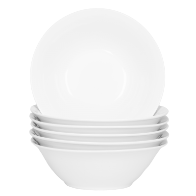 Kpl. 6 salaterek porcelanowych białe PRIMA DECO 18 cm