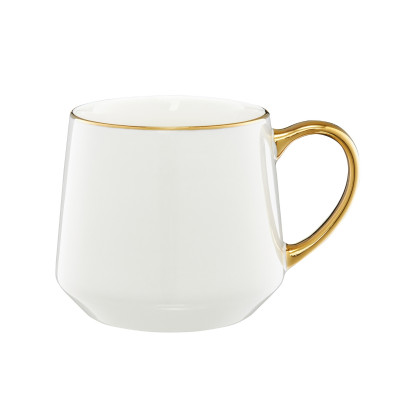 Kubek porcelanowy Ambition Royal biało-złoty 460 ml