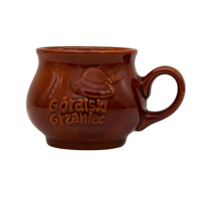 Kubek ceramiczny na grzane wino Góralski grzaniec brązowy 0,3l