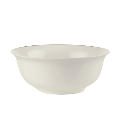Salaterka porcelanowa miseczka na zupę kremowa ze złotym paskiem 16,5 cm/750 ml