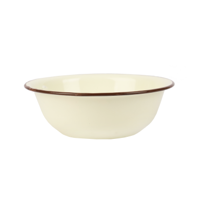 Miska emaliowana kremowa mix wzorów 18 cm