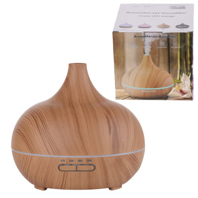 Dyfuzor zapachowy do olejków aromaterapii 400 ml drewnopodobny z LED