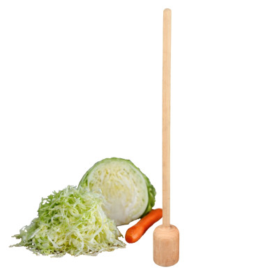 Tłuczek do kapusty drewniany duży 10x98 cm