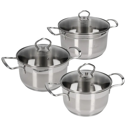 Zestaw 3 garnków nierdzewnych ZWIEGER Lovro 1,9l/2,6l/3,6l/5,5l