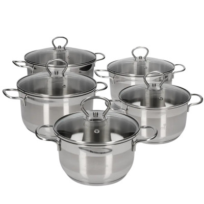 Zestaw 5 garnków nierdzewnych ZWIEGER Rocca 1.8l, 2.5l, 3.4l, 4.5l, 5.6l