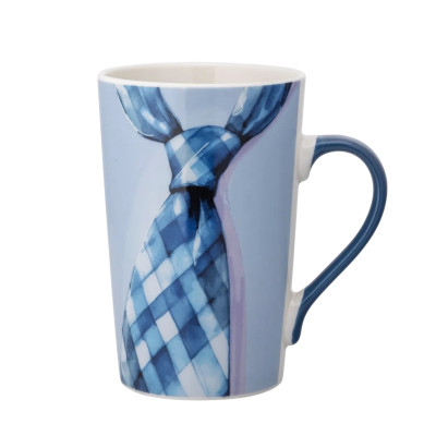 Kubek wysoki porcelanowy Najlepszy Dziadek niebieski 430 ml