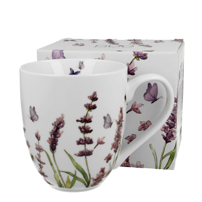 Kubek do kawy i herbaty XXL porcelanowy Lavender 1000 ml