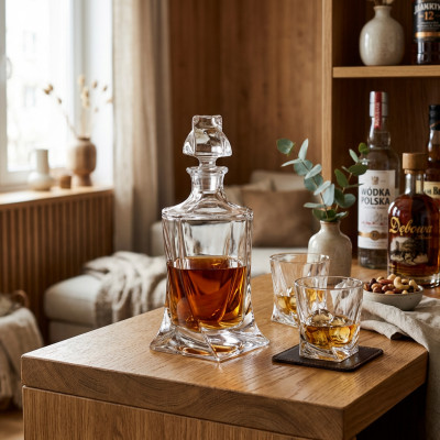 Karafka do whisky BOHEMIA QUADRO 500 ml szkło kryształowe