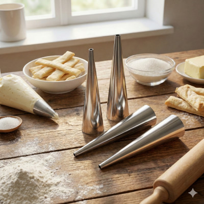 Foremki do rurek 3 szt stalowe 2,5x8,5 cm