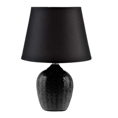 Lampa stołowa ceramiczna z czarnym kloszem LETI BLACK 12x9x30 cm