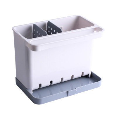 Ociekacz na sztućce biały pojemnik z podstawką organizer kuchenny 17x12x13,3 cm