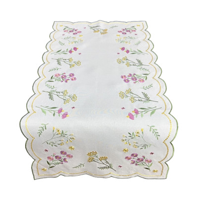 Bieżnik haftowany w kwiaty Łąka 50x100 cm