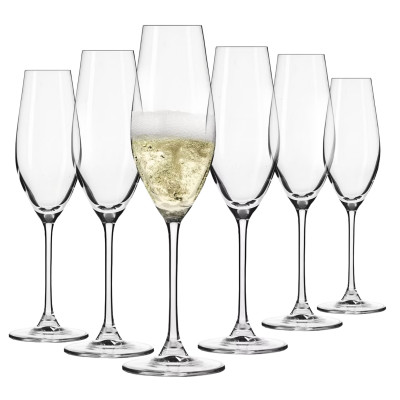Komplet 6 kieliszków do szampana Krosno Splendour 210 ml