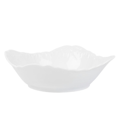 Porcelanowa salaterka kwadratowa Ćmielów Rococo biała 24 cm