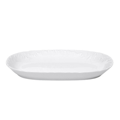 Porcelanowy półmisek owalny ĆMIELÓW Rococo biały 29 cm
