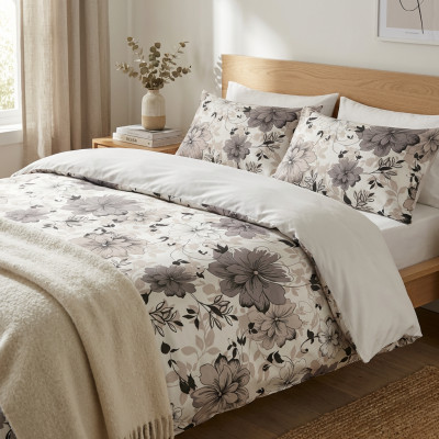Komplet pościeli z satyny bawełniane Spring w kwiaty 220x200 cm