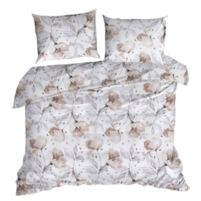 Komplet pościeli bawełnianej Nicky w duże kwiaty 160x200 cm