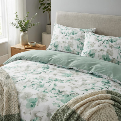 Komplet pościeli z satyny bawełnianej Spring 11 storczyki 220x200 cm