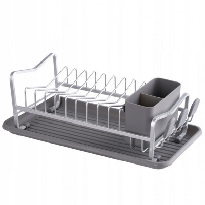 Suszarka do naczyń z podstawką aluminiowa mała 41x21.5x14.5 cm