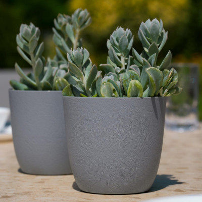 Osłonka na doniczkę Turo Eco Recycled 13 platyna