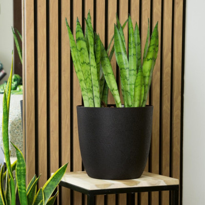 Osłonka na doniczkę Turo Eco Recycled 30 czarna (bez wkładu)