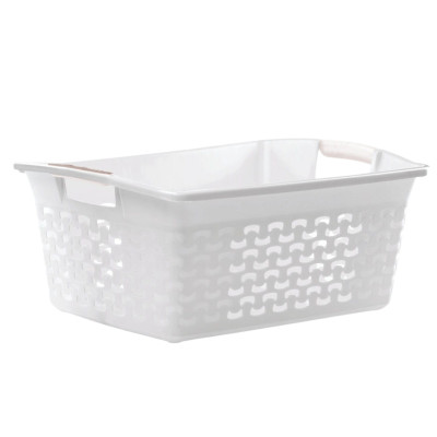 Prostokątny kosz na pranie do magla BranQ Cotton biały 30l