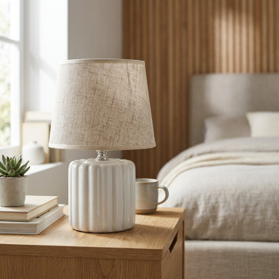 Lampa stołowa LETI WHITE 10,5x10,5x26,5 cm