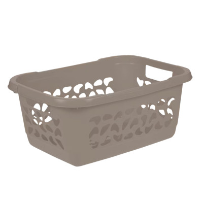 Kosz na pranie Keeeper ażurowy taupe 32l