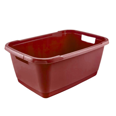 Prostokątna miska kosz na pranie Keeeper bordowy 32l