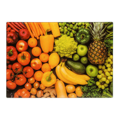 Deska szklana do krojenia Owoce i warzywa 25x35 cm