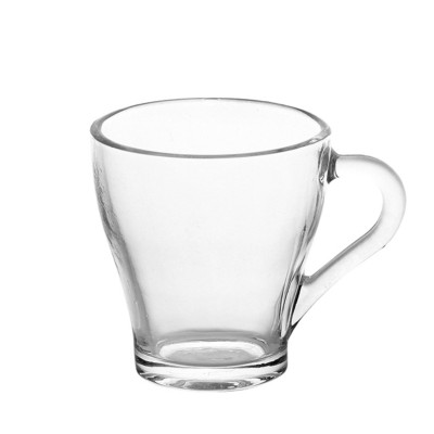 Kubek szklany z uchem stożek 270 ml