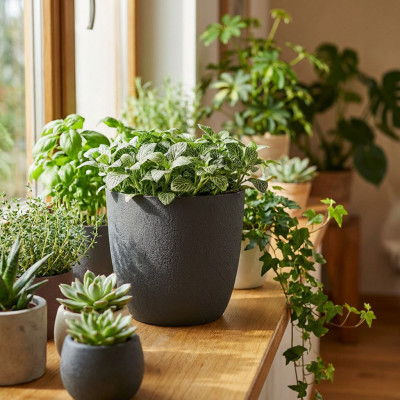 Osłonka na doniczkę Turo Eco Recycled 17 antracyt