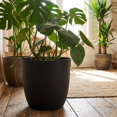 Osłonka na doniczkę Turo Eco Recycled 35 czarna (bez wkładu)