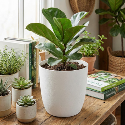 Osłonka na doniczkę Turo Eco Recycled 19 biała