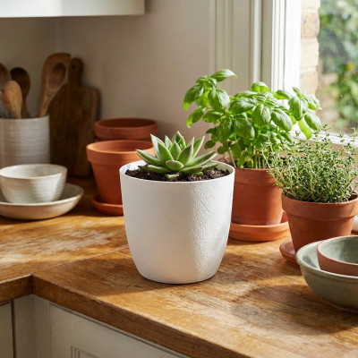 Osłonka na doniczkę Turo Eco Recycled 11 biała