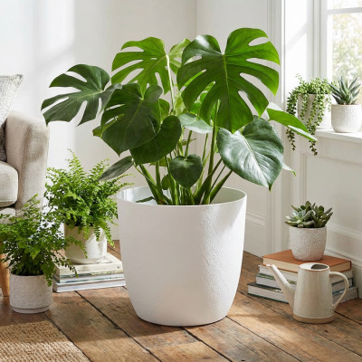 Osłonka na doniczkę Turo Eco Recycled 35 biała (bez wkładu)
