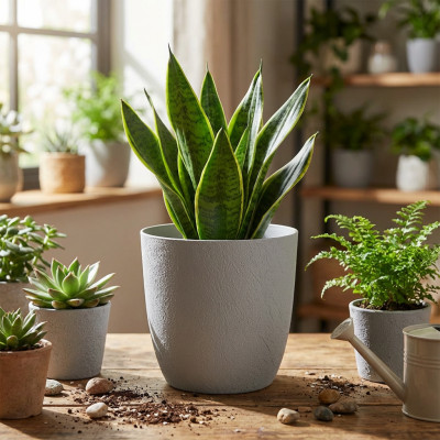 Osłonka na doniczkę Turo Eco Recycled 19 platyna