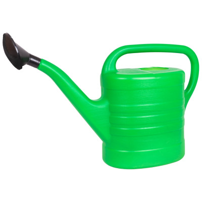 Konewka ogrodowa duża plastikowa z sitkiem zielona 10l