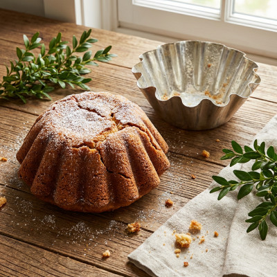 Forma do pieczenia babki karbowana blacha ocynowana stalowa SNB 23 cm