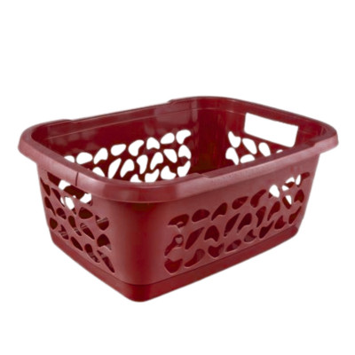 Kosz na pranie Keeeper ażurowy bordowy 32l