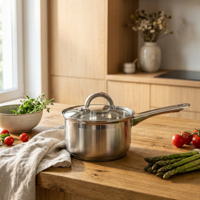 Rondel stalowy z pokrywką TOPFANN indukcja 1,5l