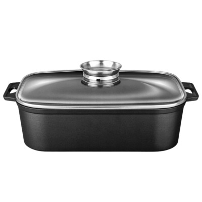 Aluminiowa brytfanna z aromatyzerem do piekarnika i na indukcję 7l