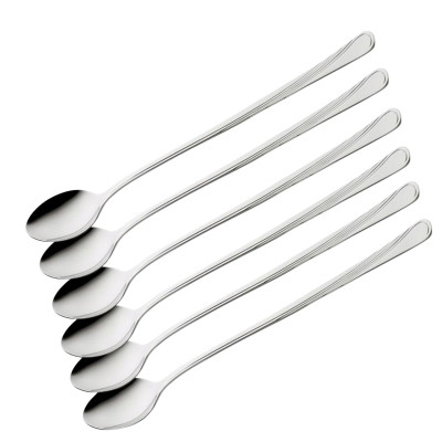 Zestaw 6 łyżeczek koktajlowych długich do latte GERPOL Violino satyna